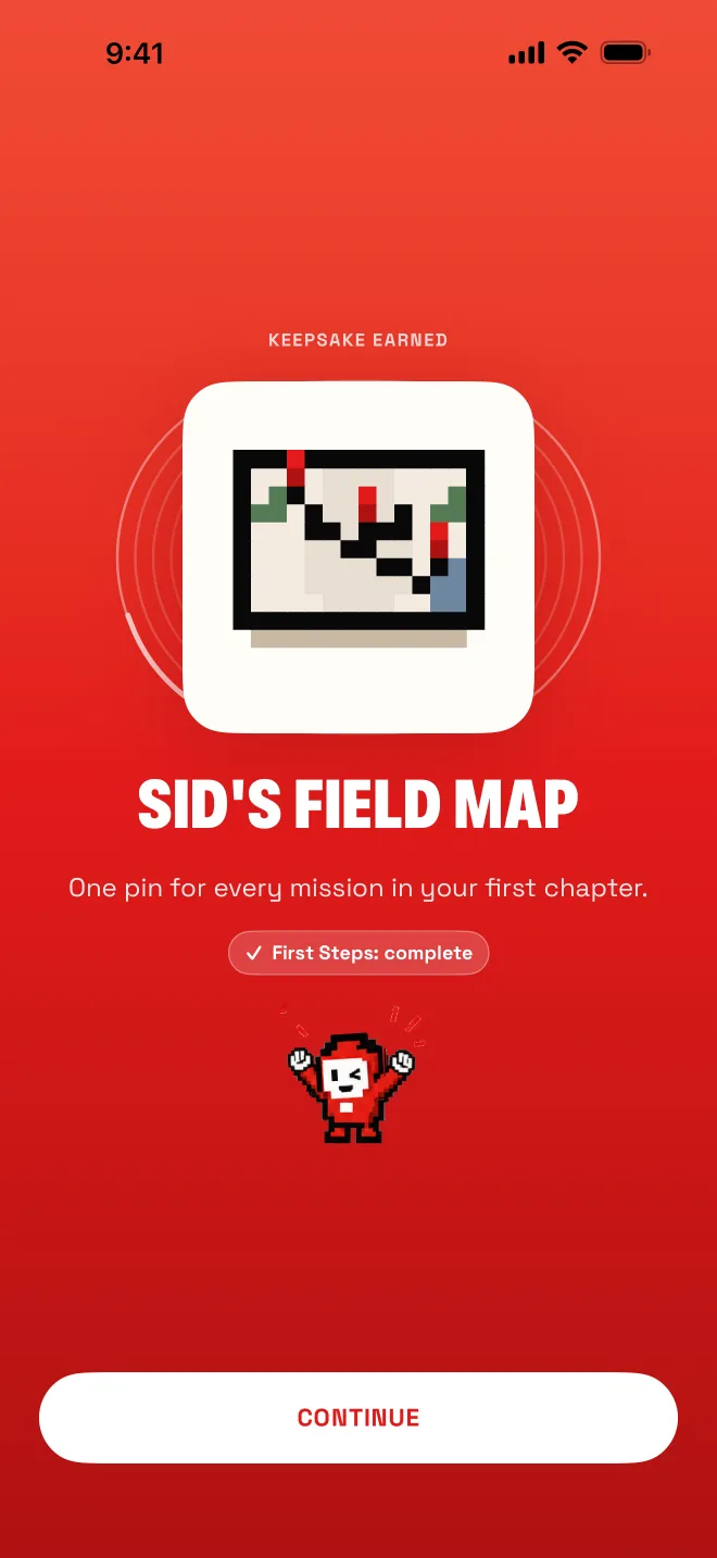 Keepsake earned: Sid’s Field Map